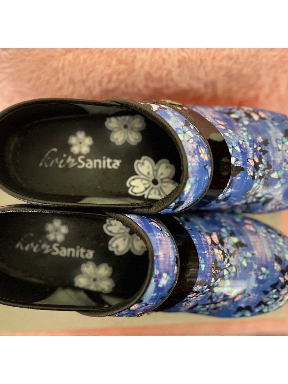 Koi Women's Blue Butterfly Clogs - Picture 11 of 15